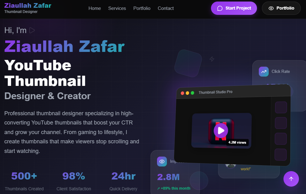 Thumbnail Designer Portfolio